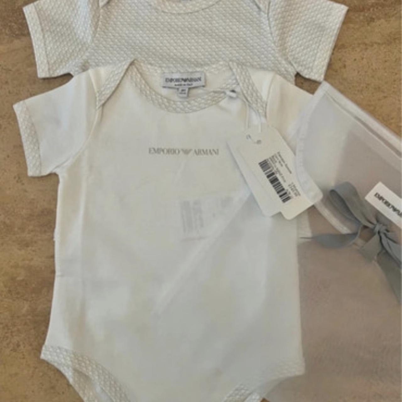 Armani baby sleepsuit best sale