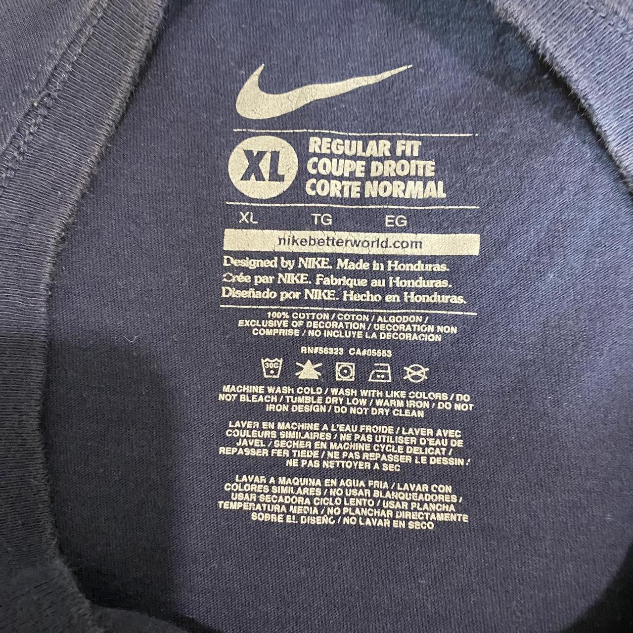 Nike Blue Coupe Droite Tee Men's Size, XL