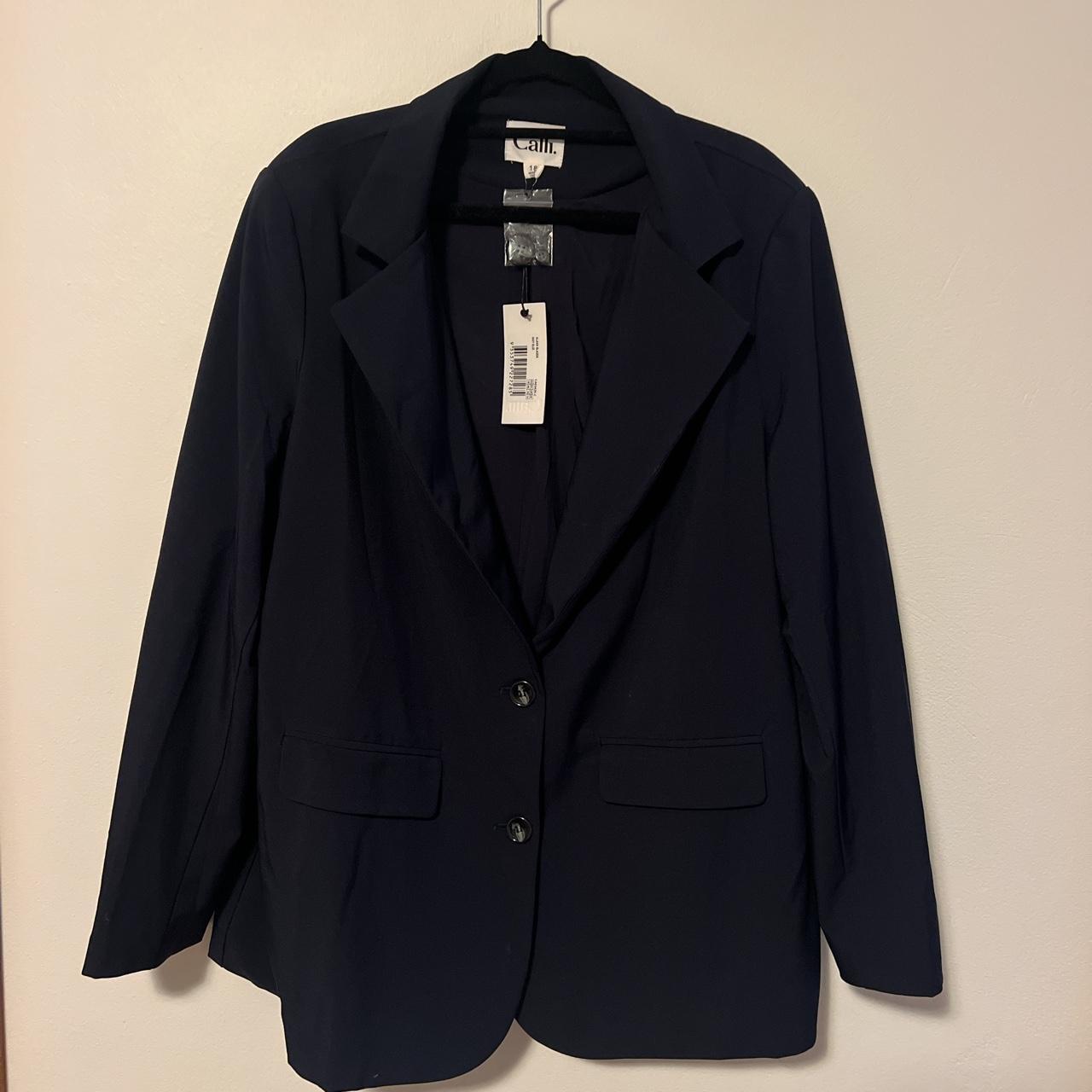 CALLI Alana Blazer Navy Blue Size AU 18 - Depop