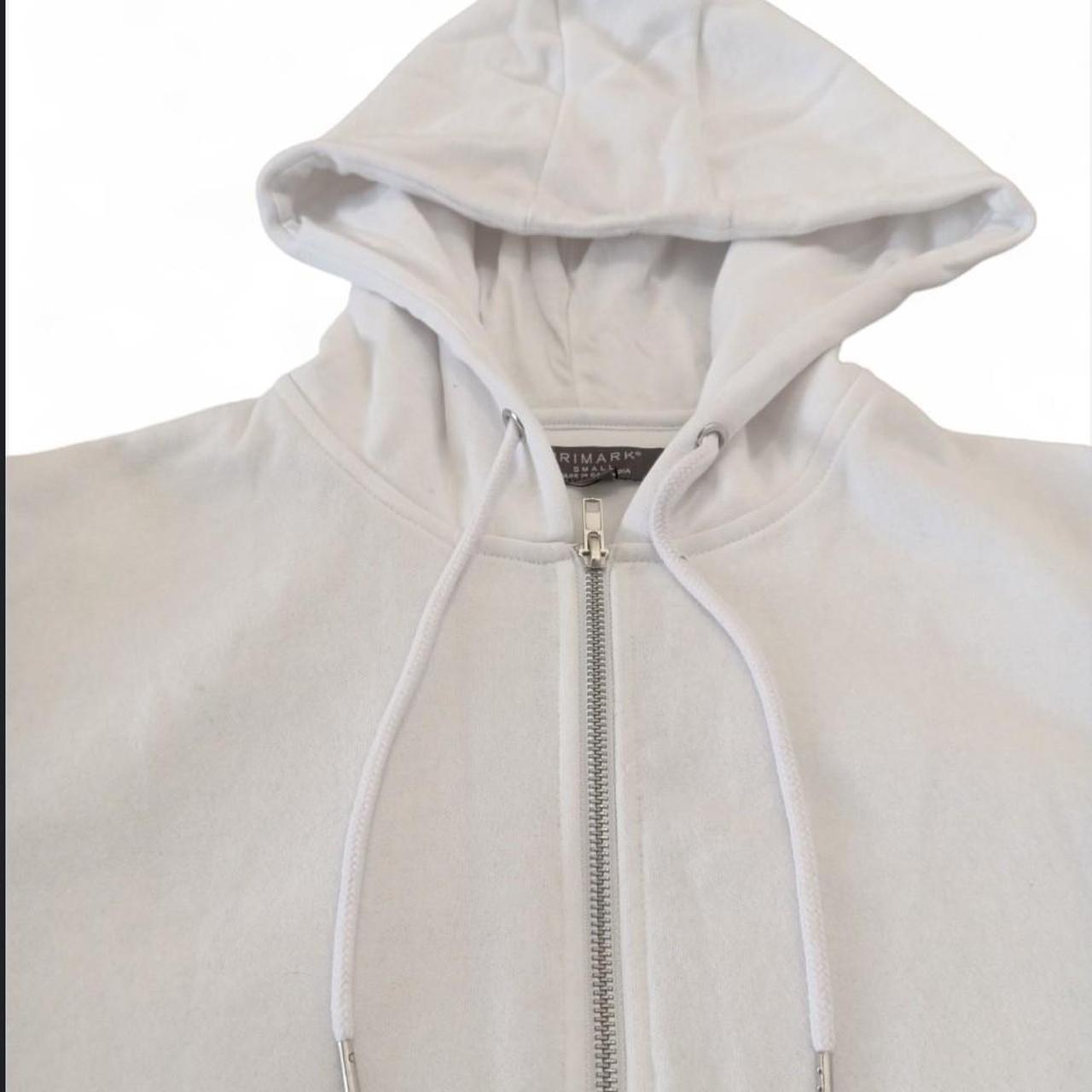 White Zipper Hoodie Stay cozy and stylish with Depop