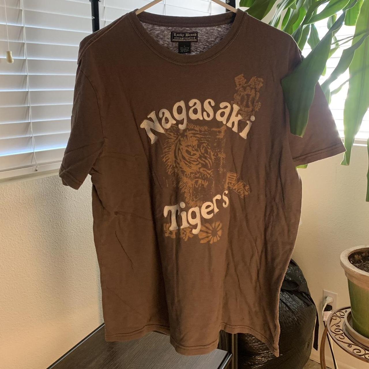Lucky brand Nagasaki Tigers brown t-shirt #vintage | Depop