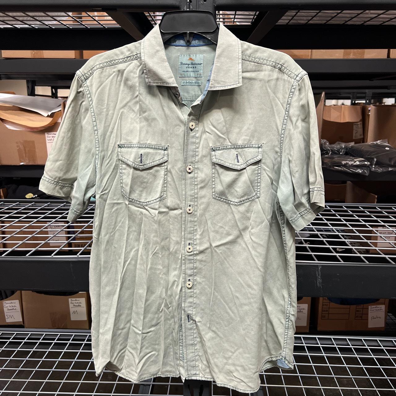 Tommy Bahama Shirt Mens XL Gray Long Sleeve - Depop