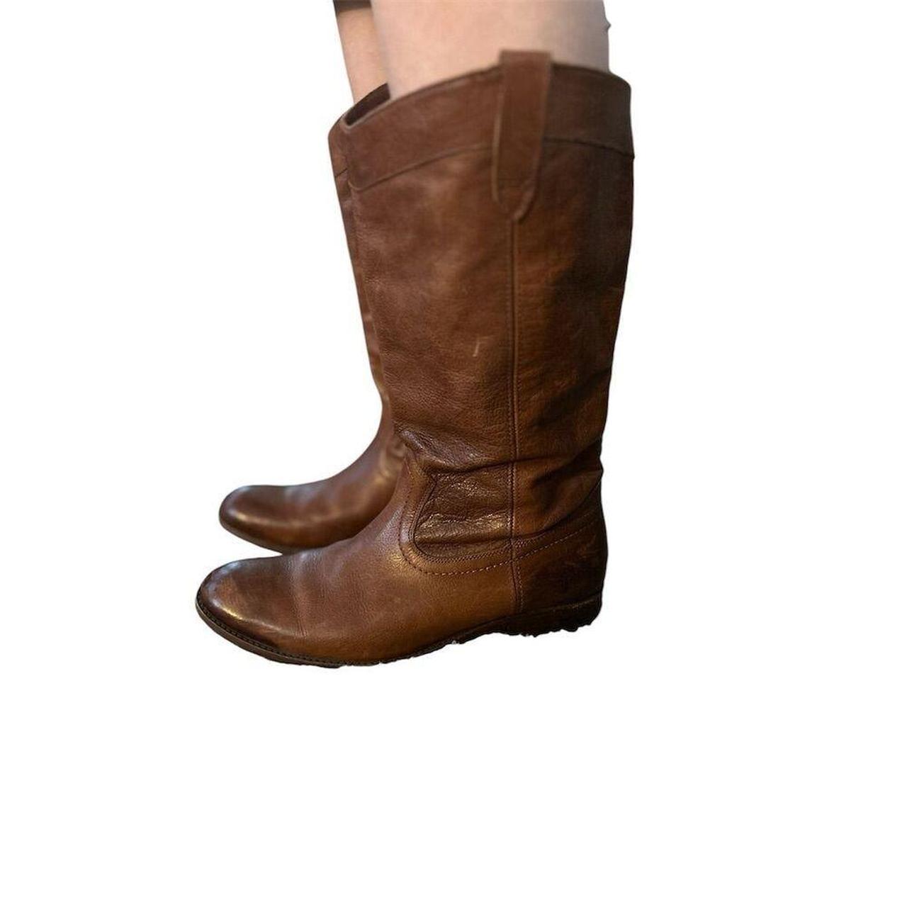 Frye Women s Melissa Pull On Brown Leather Boots