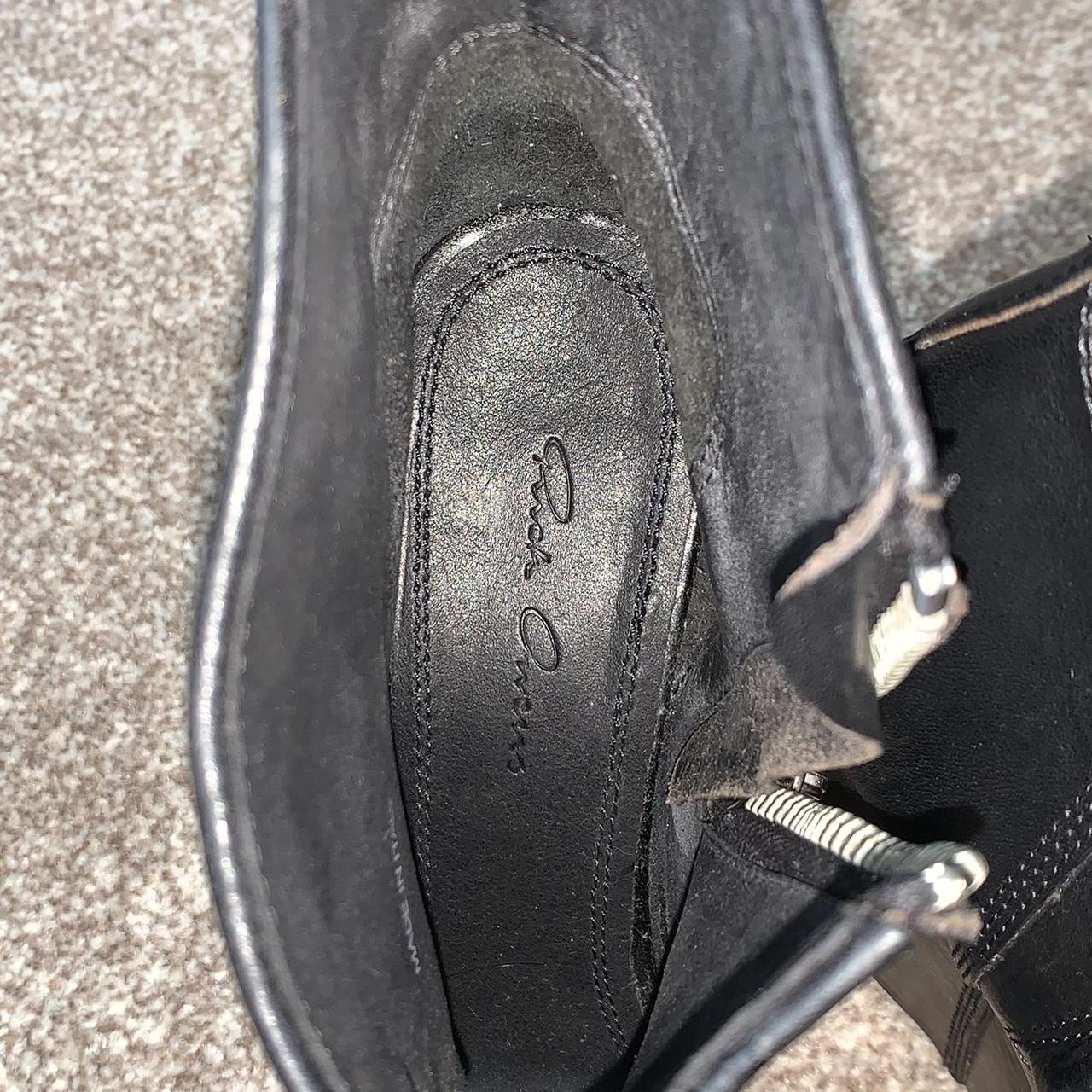 Black Leather Rick Owens Wedges, Size 3 Accepting - Depop