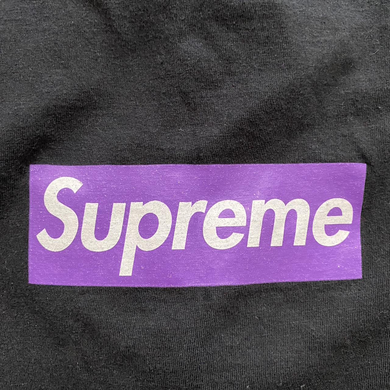 Vintage 2004 Supreme Purple on Black Box Logo Depop