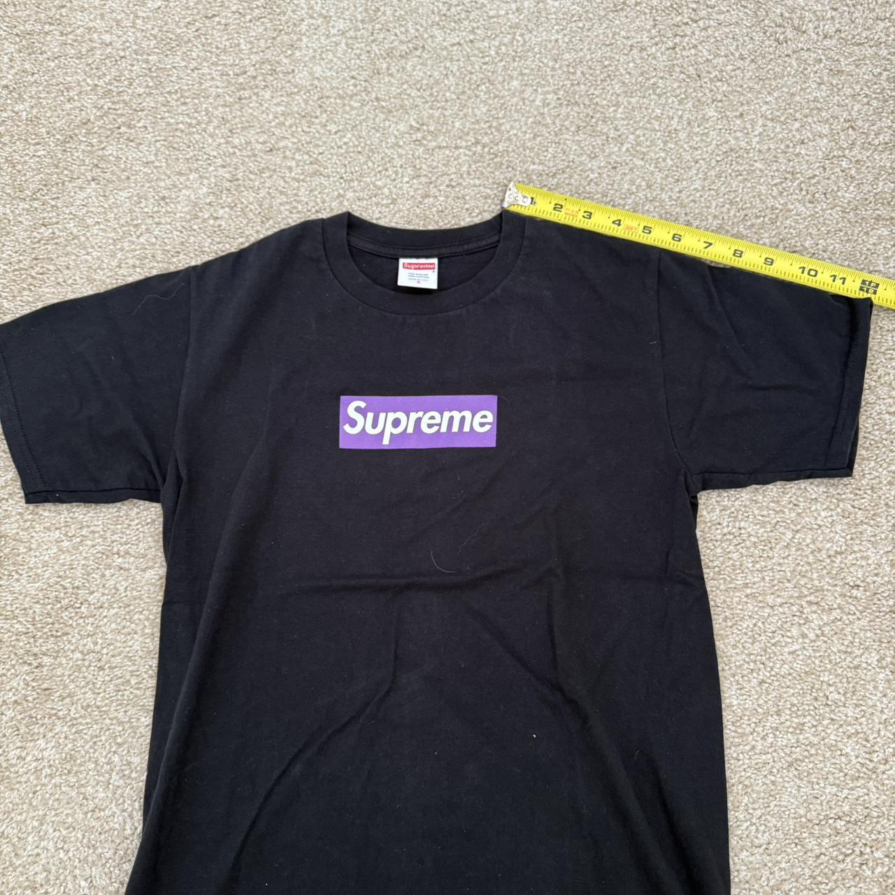 Vintage 2004 Supreme Purple on Black Box Logo Tee | Depop