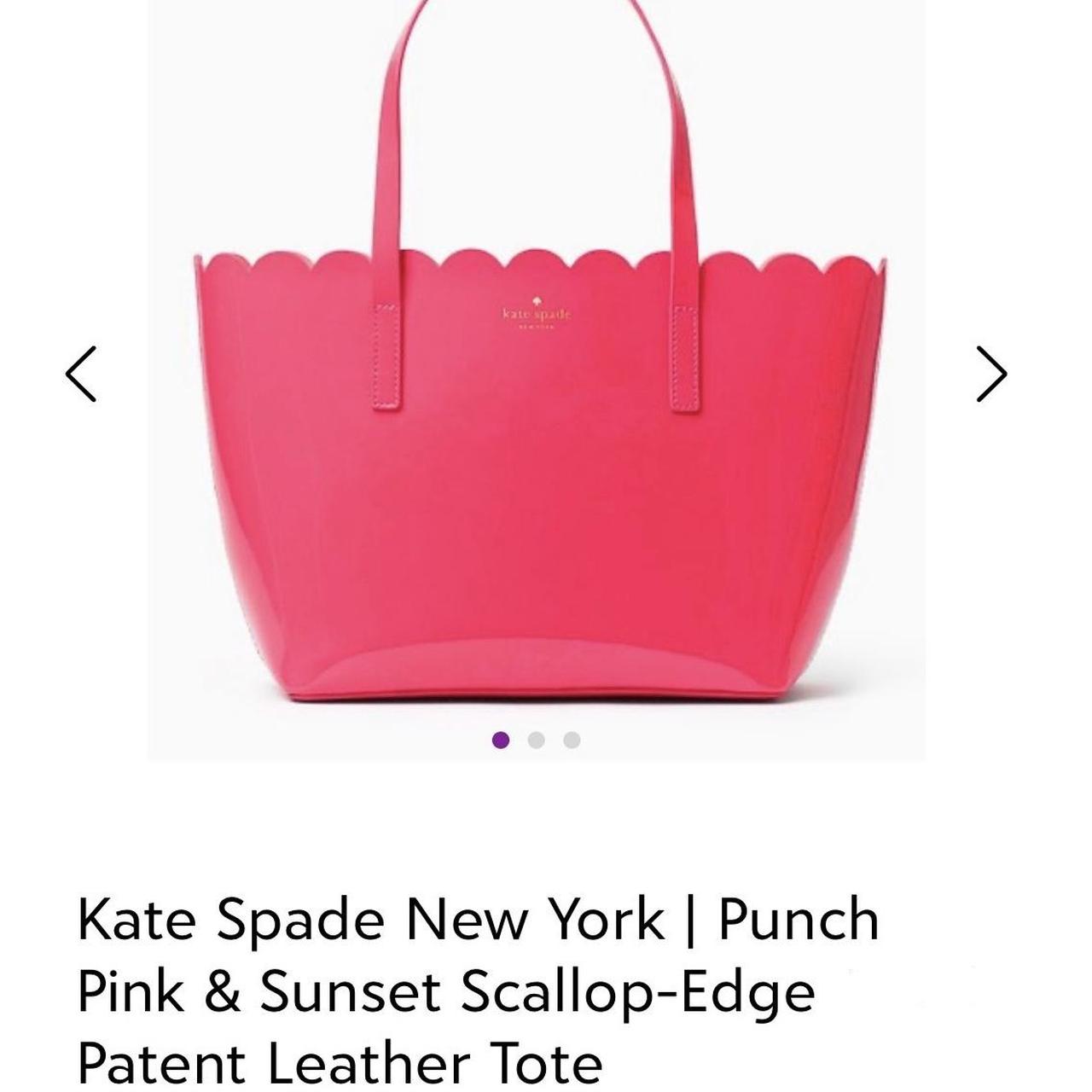 Kate store Spade Pink Scalloped Patent Leather Tote