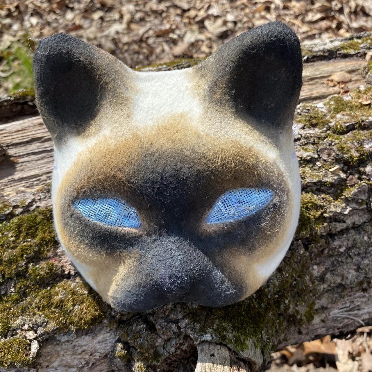 Hand made, siamese cat mask, therian mask - Depop