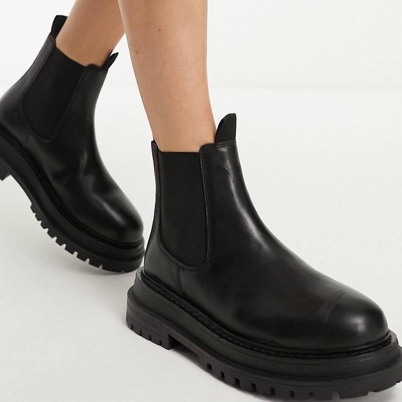 ASOS Design appreciate leather Chelsea boots in black Depop