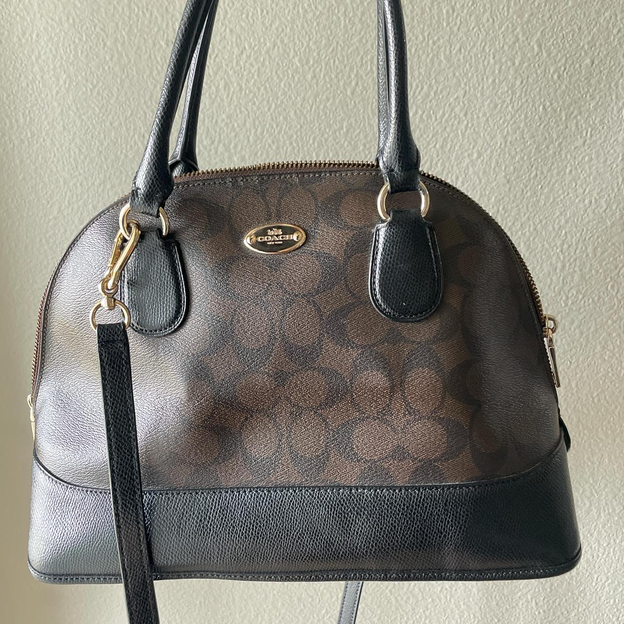 Coach purse shops leather large size brown new