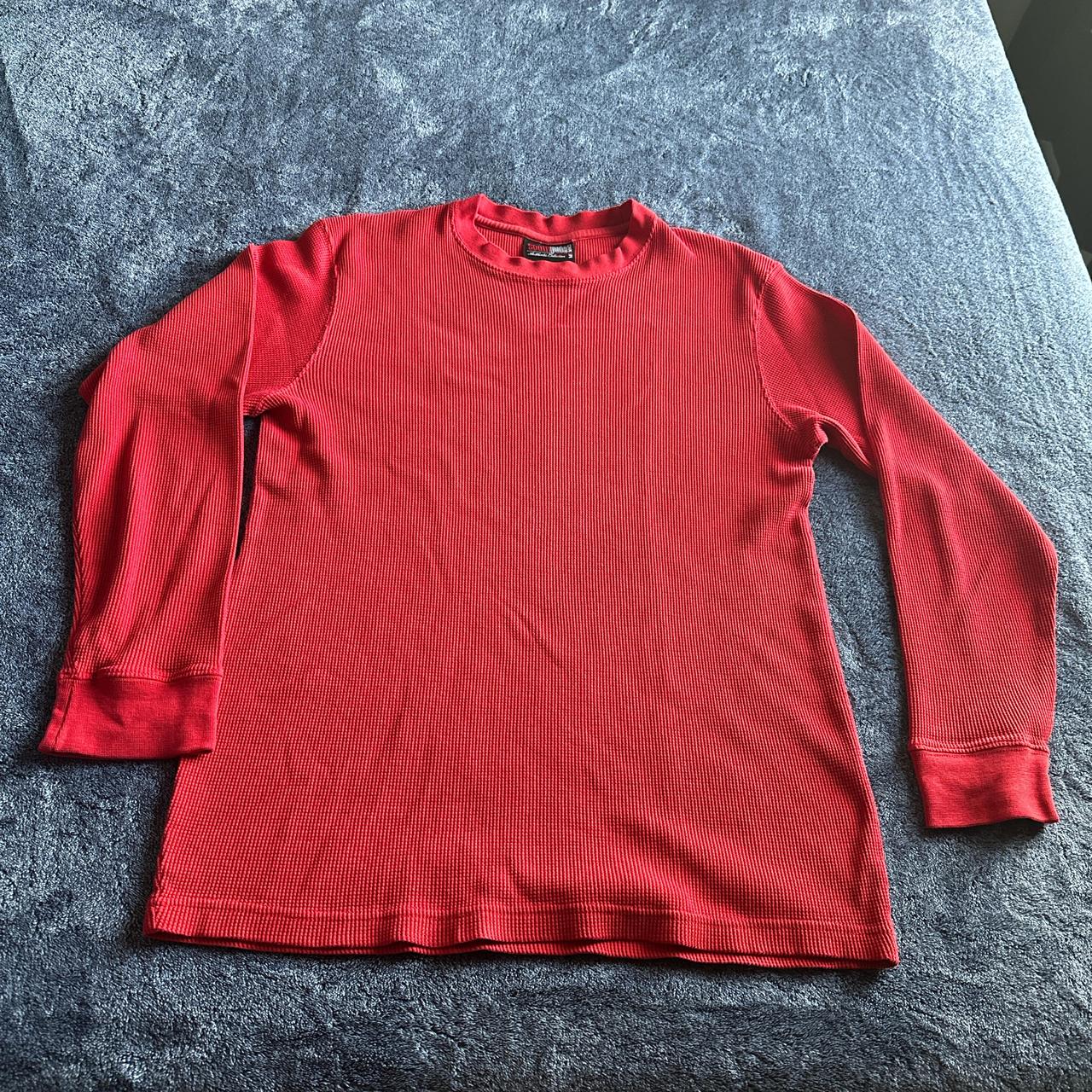 Southpole red long sleeve thermal shirt #y2k #90s Depop