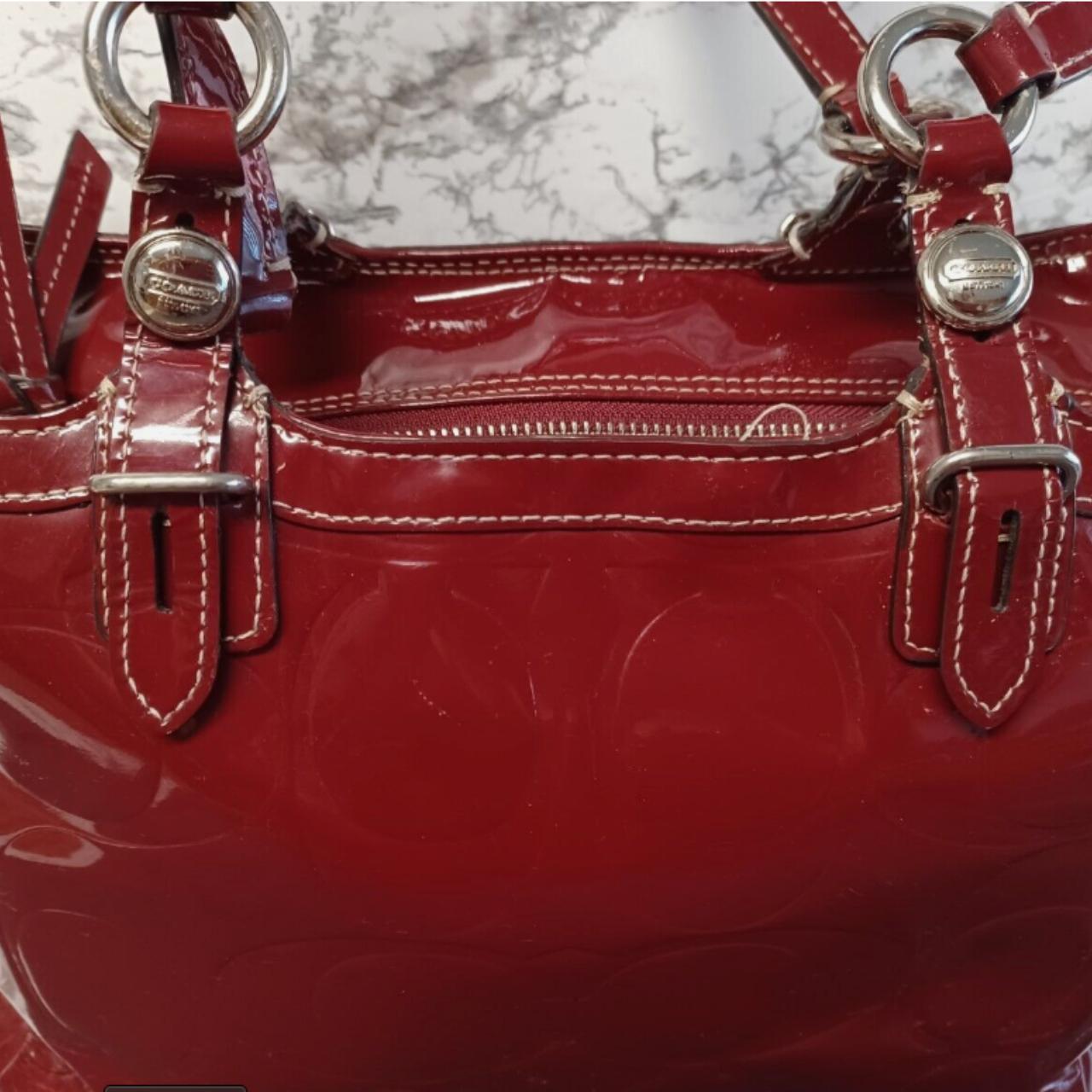 Red patent leather coach Purse outlet