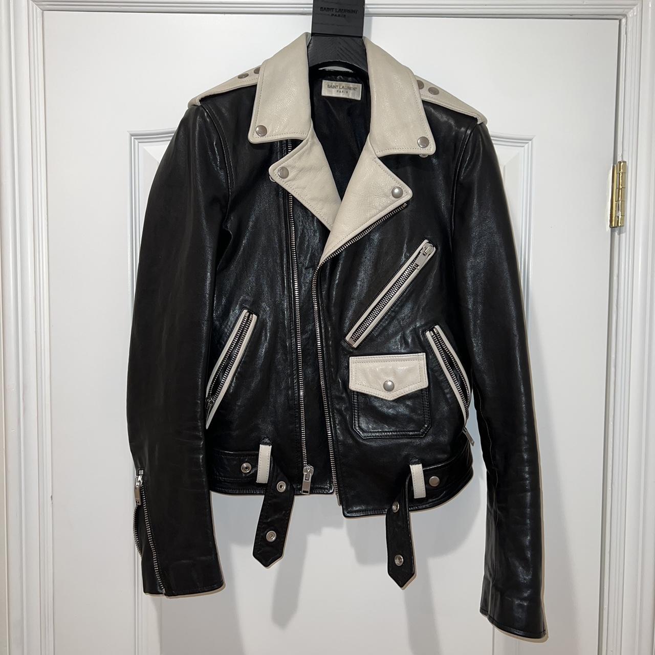 ダウンジャケット・コート Saint Laurent 'Motorcycle' biker jacket Saint Laurent Leather Biker Jacket | Black | FARFETCH BH