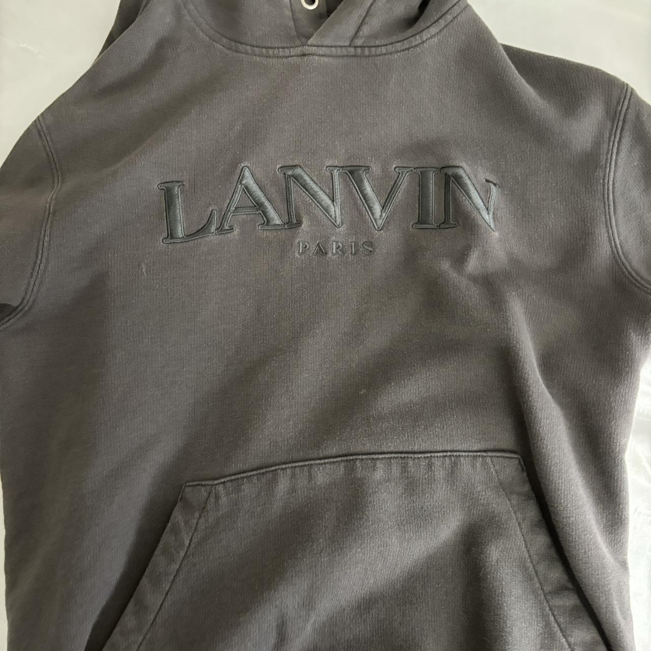 grey lanvin hoodie, fits medium. 100% authentic... - Depop