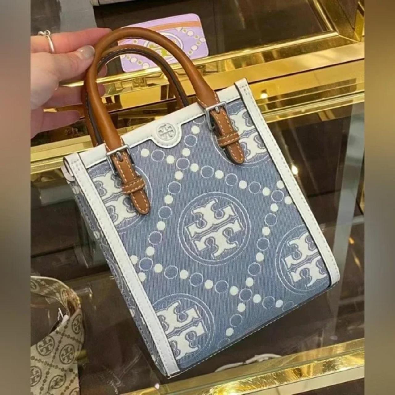 ショルダーバッグ・ポシェット [ToryBurch]T MONOGRAM DENIM MINI N/S TOTE BAG Tory Burch Mini T Monogram North/South Denim Tote | Nordstrom