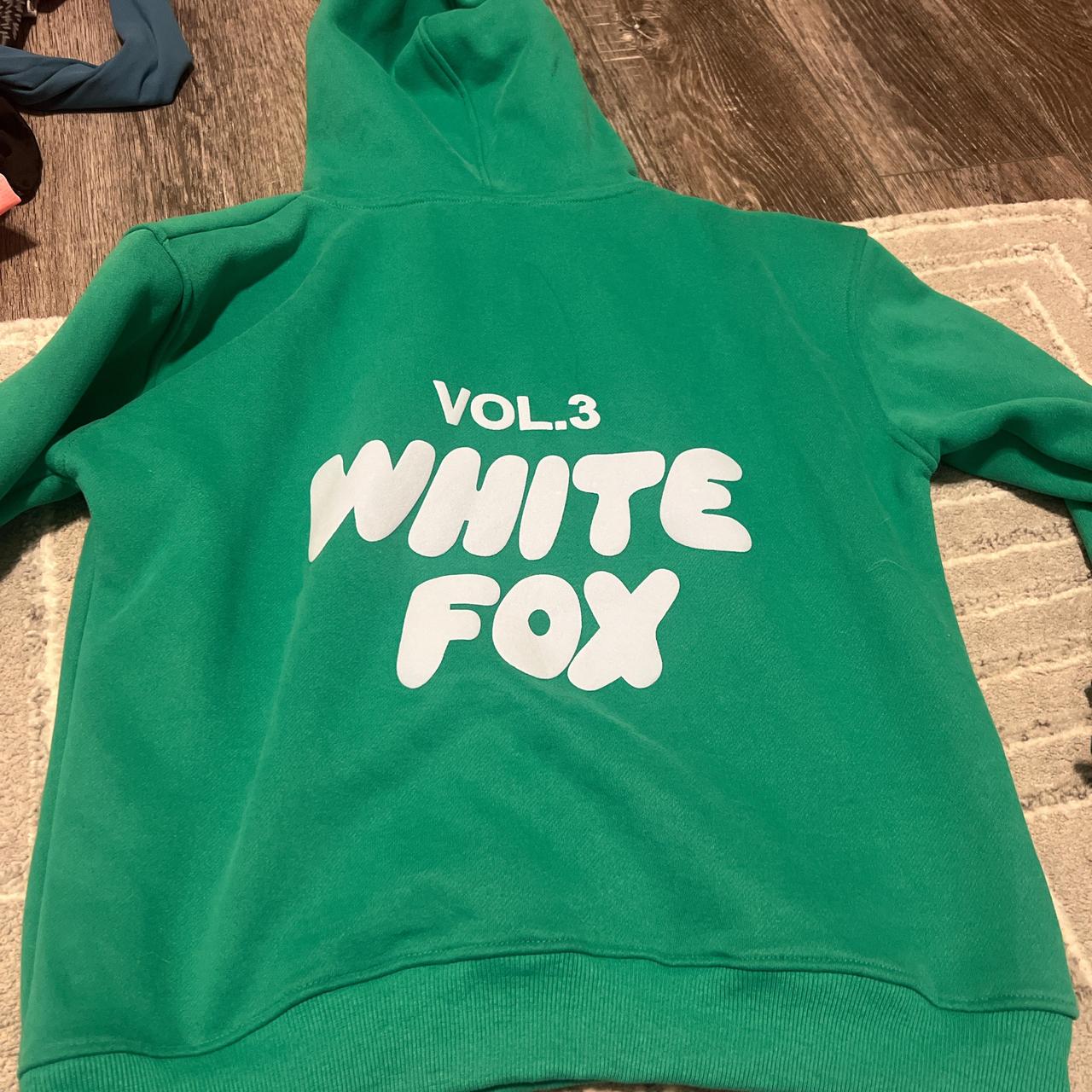 White fox hoodie !DUPE! size xs - Depop