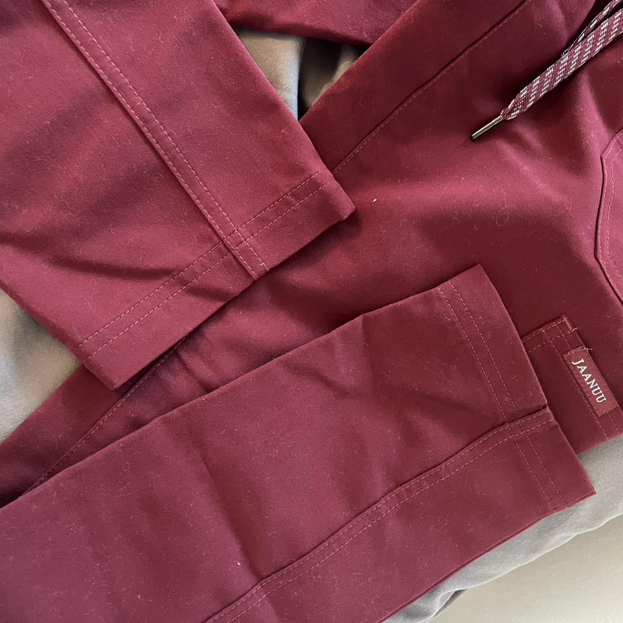 Burgundy JAANUU Scrub SET (pants + top). Size small.... Depop
