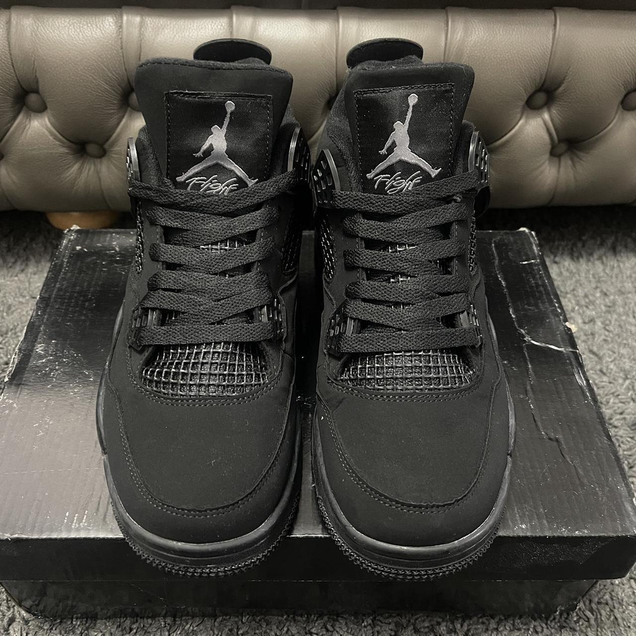 Jordan 4 black cats, size 6 - Depop