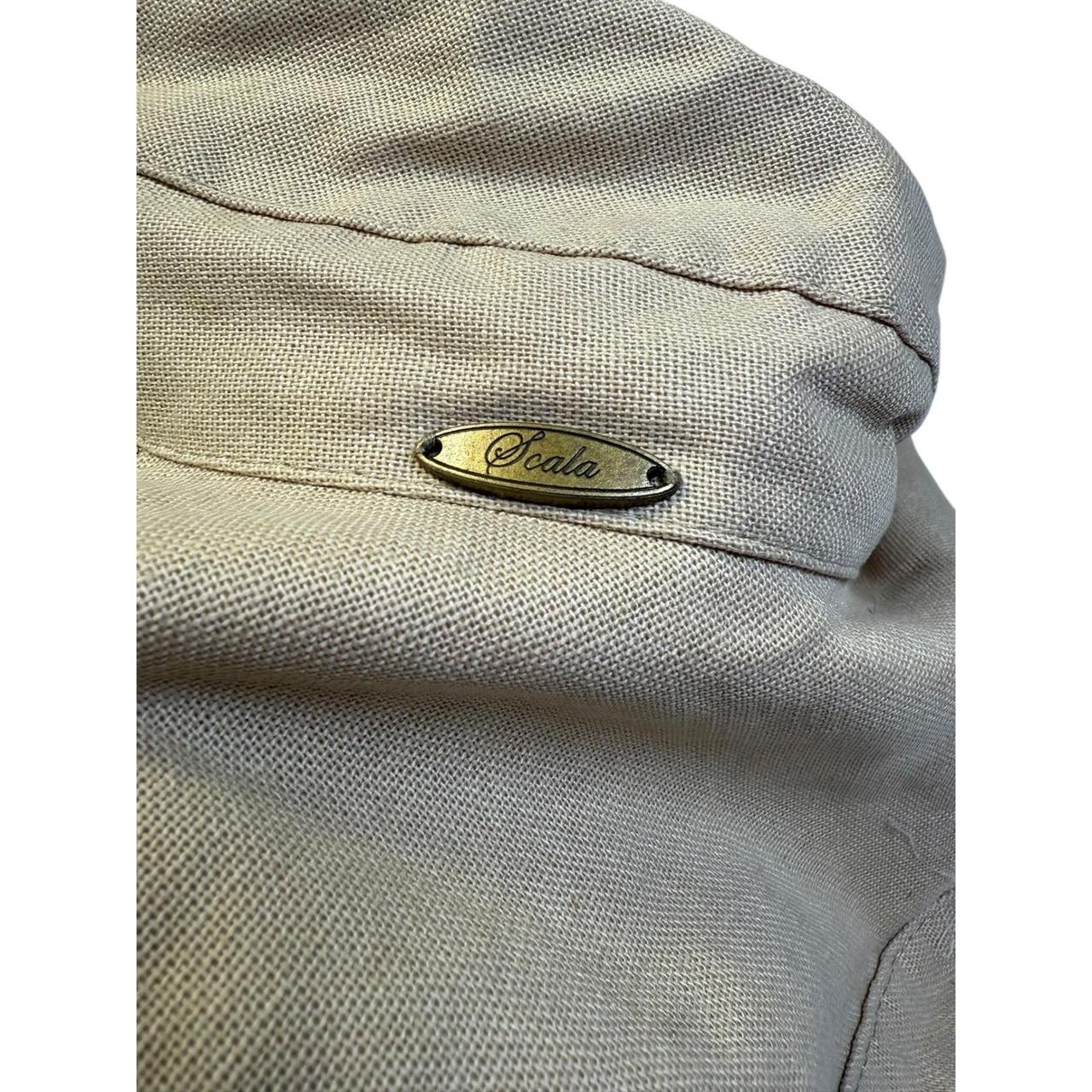 Scala Women's Canvas Hat - Tan – Scala Beige Wide… - image 2