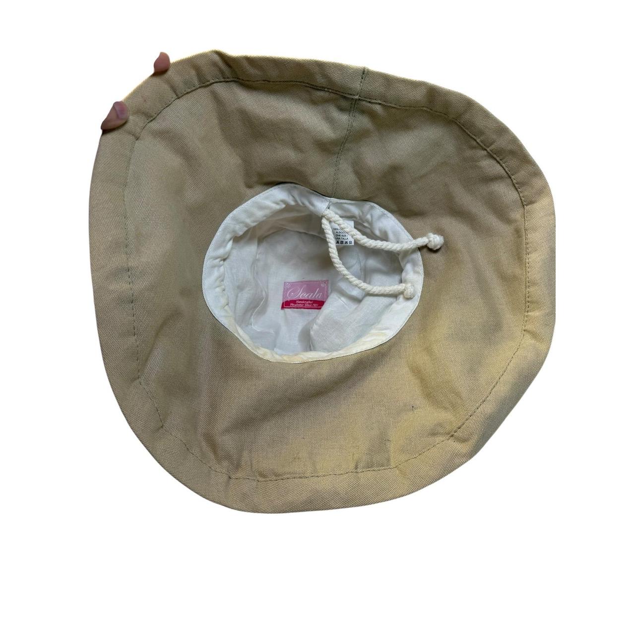 Scala Women's Canvas Hat - Tan – Scala Beige Wide… - image 6