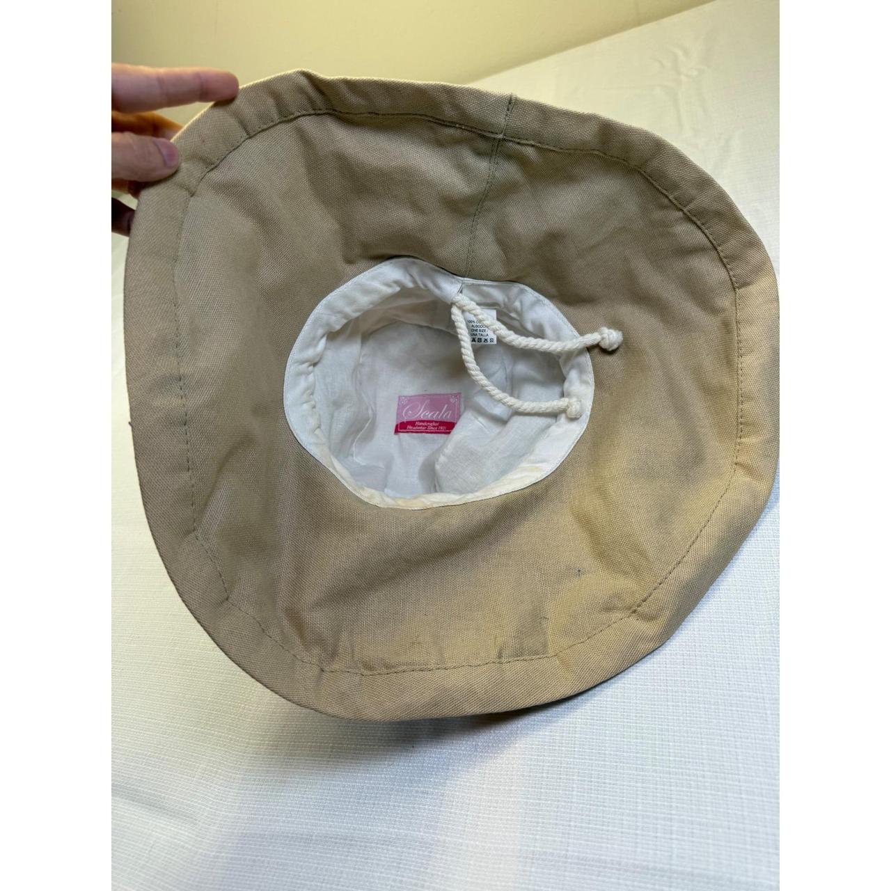 Scala Women's Canvas Hat - Tan – Scala Beige Wide… - image 8