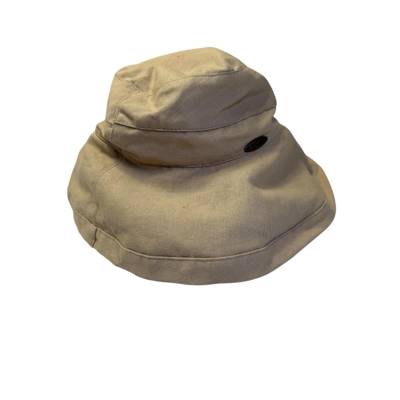 Scala Women's Canvas Hat - Tan – Scala Beige Wide… - image 5