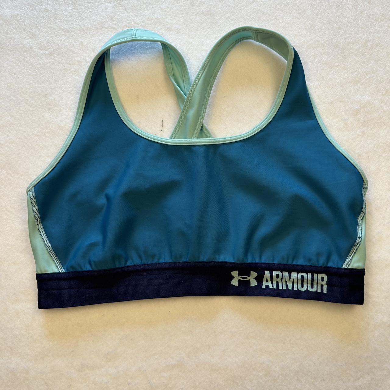 Women’s Under Armour teal sports bra size Xl - Depop