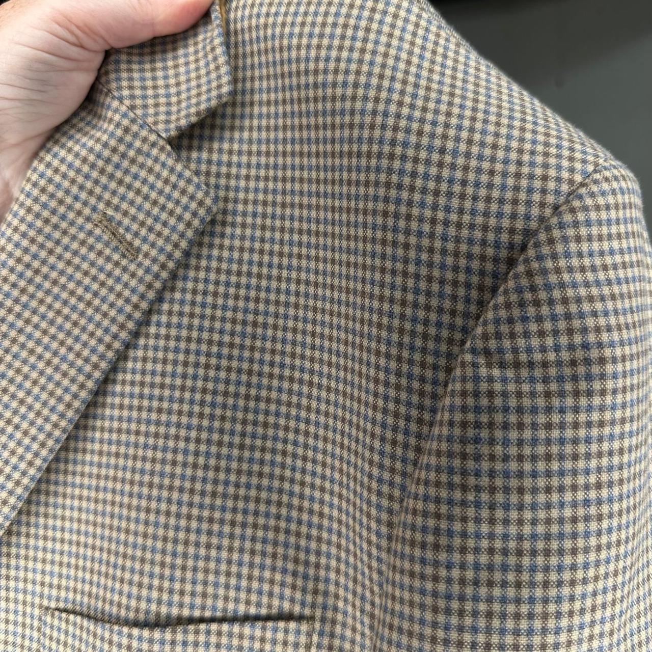 Preloved Men's Tailored jacket - Brown/Blue - XL … - image 6