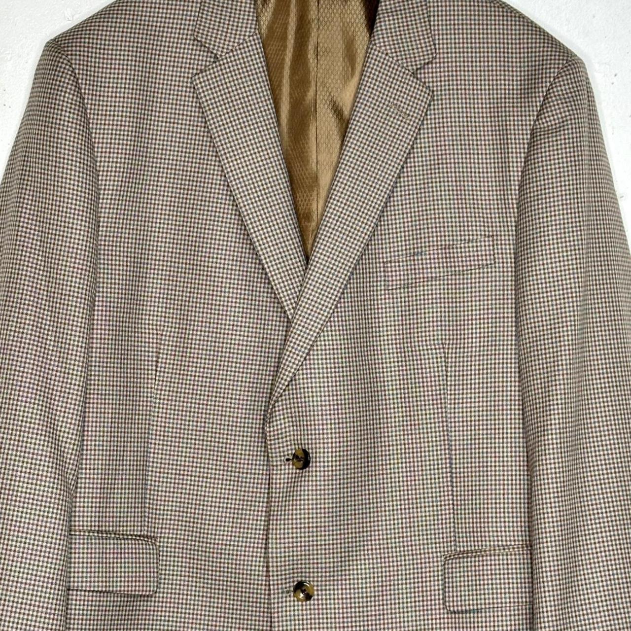 Preloved Men's Tailored jacket - Brown/Blue - XL … - image 8