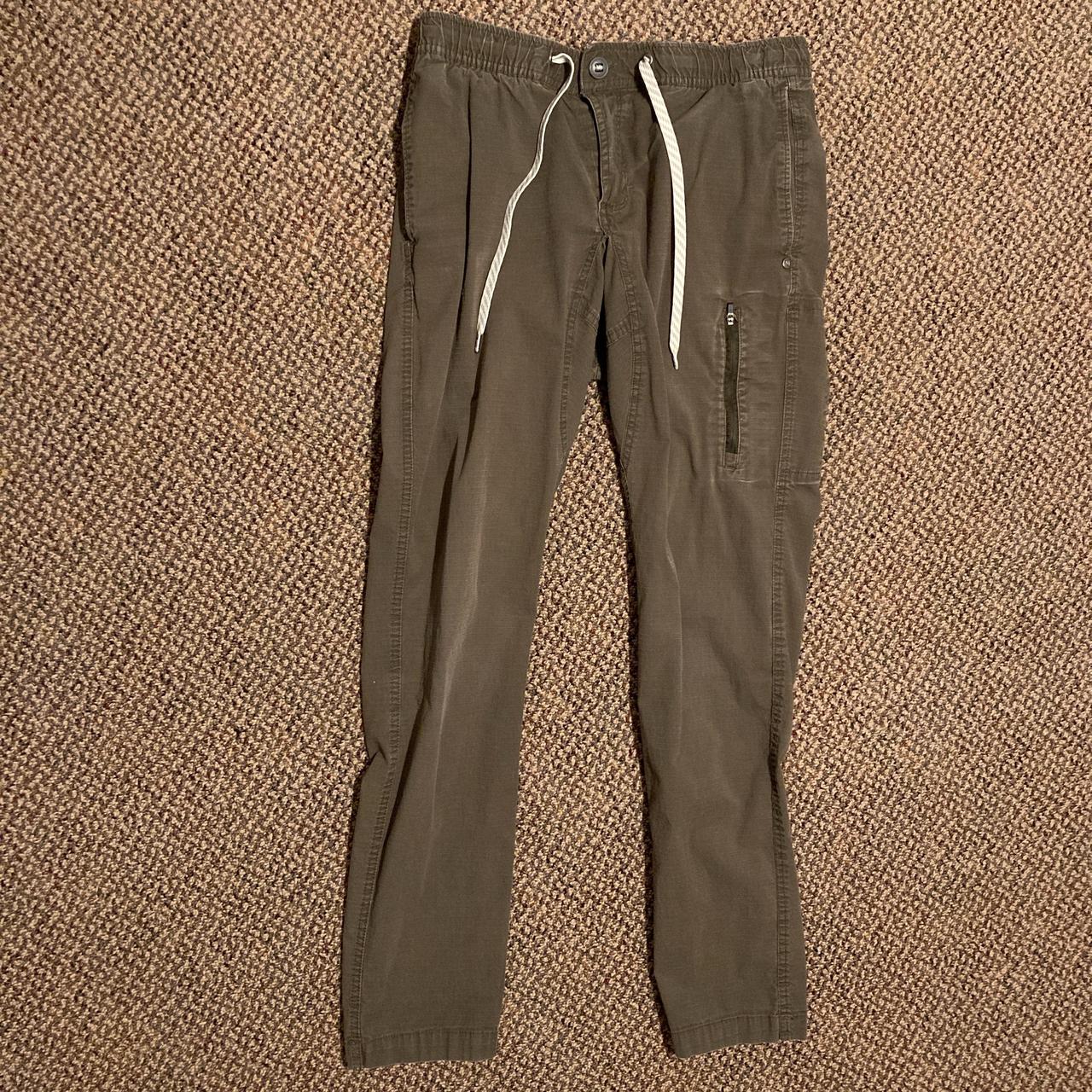vuori mens climbing pant preloved, some small... Depop