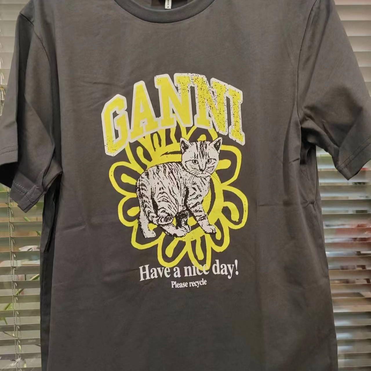 Ganni Cat Star Man T-Shirt Gray L Size; L brand... - Depop
