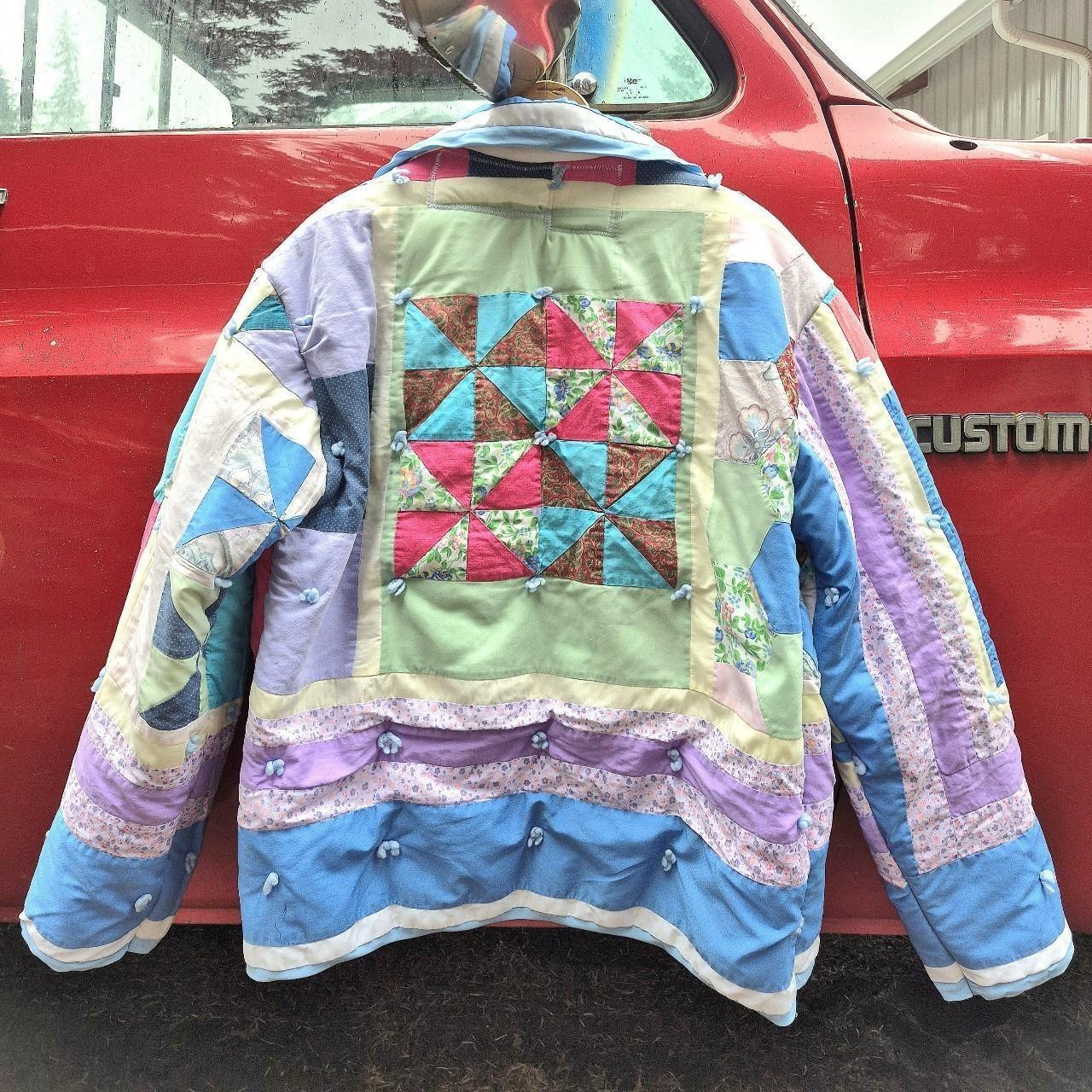 Women's Coat - Multi - L – Handmade patchwork qui… - image 1