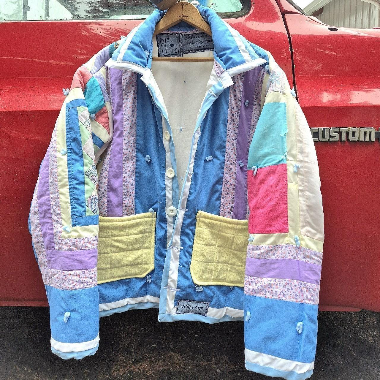 Women's Coat - Multi - L – Handmade patchwork qui… - image 2