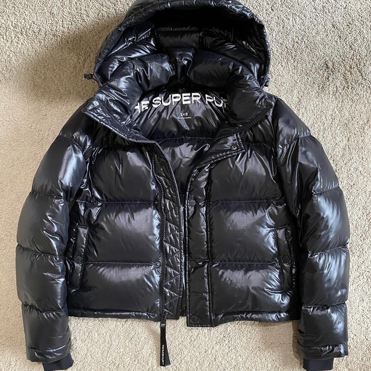 Aritzia Super Puff Black High Gloss Aritzia Super Puff Shiny Black