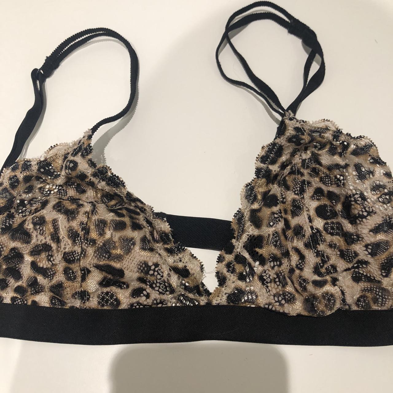 VS PINK leopard lace set. Excellent condition. Bra... - Depop