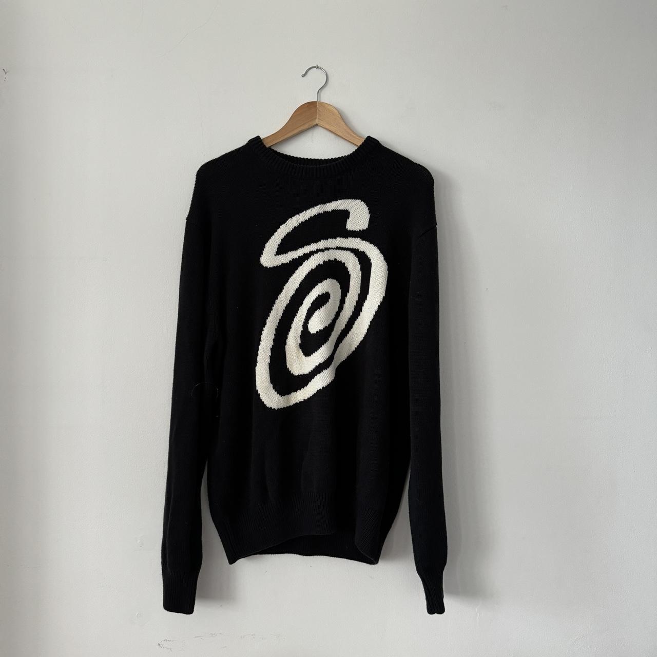 Stussy curly knit sweater XL Spiral Rare size to | Depop