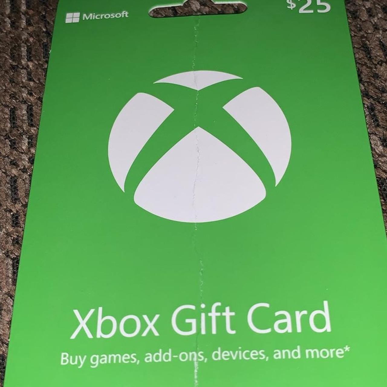 $25 Xbox gift card message before buying will send... - Depop