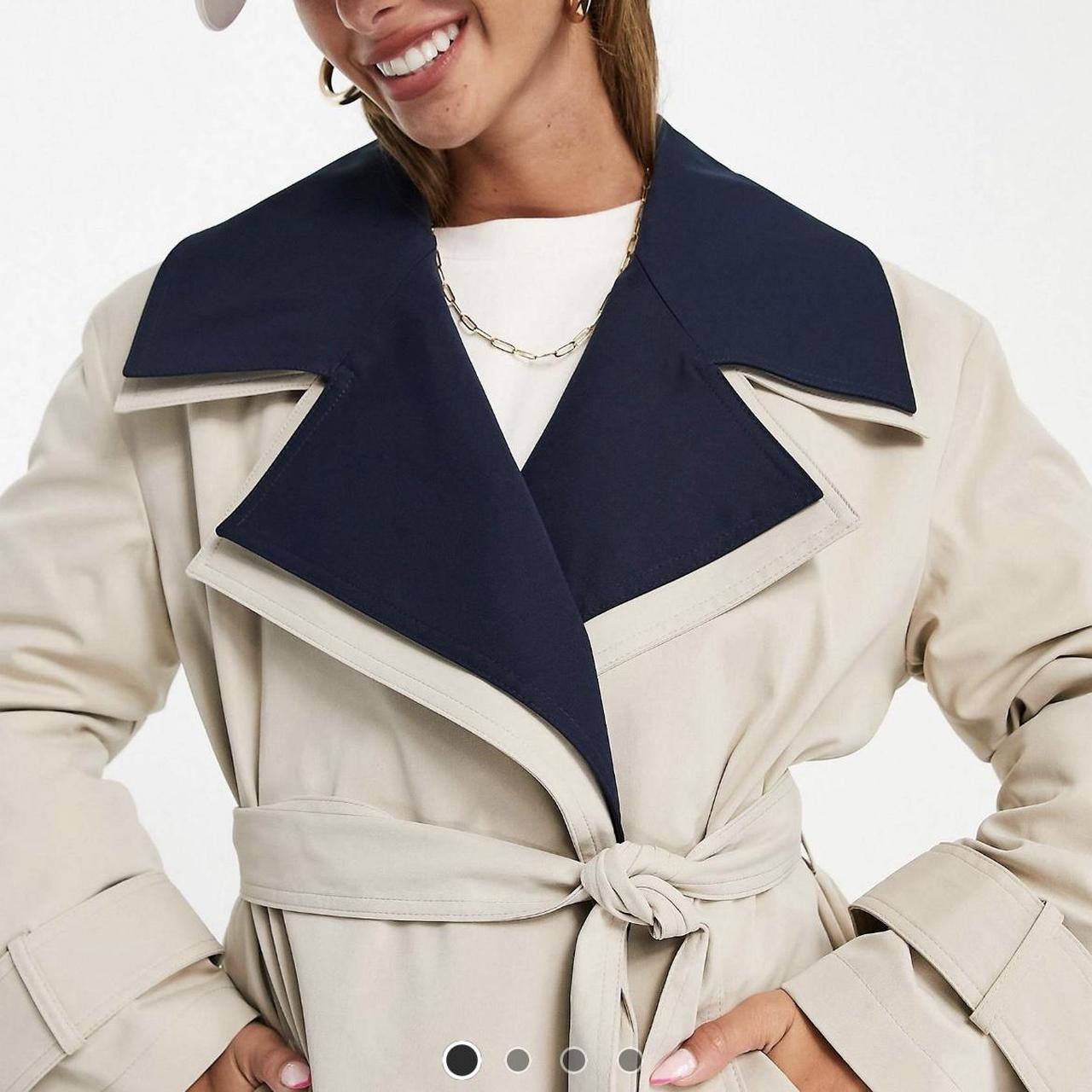 ASOS trench coat with colour block As Depop