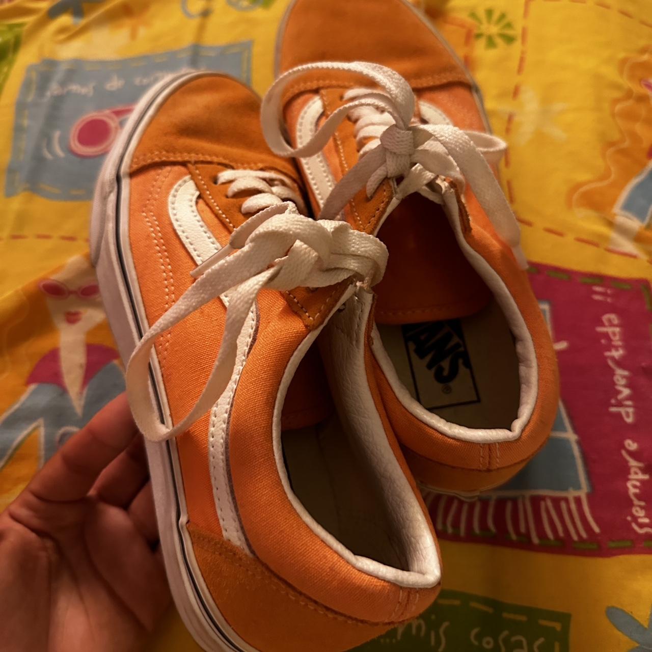 Orange Old Skool Vans Good condition Worn a. Depop