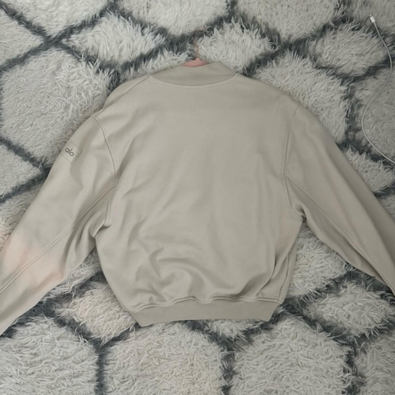 ALO YOGA - XS Renown Varsity Jacket - Bone Color: | Depop