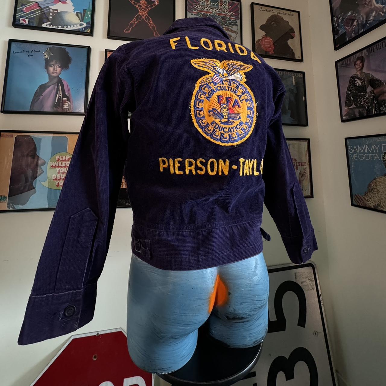 70s FFA Florida embroidered corduroy, jacket with | Depop