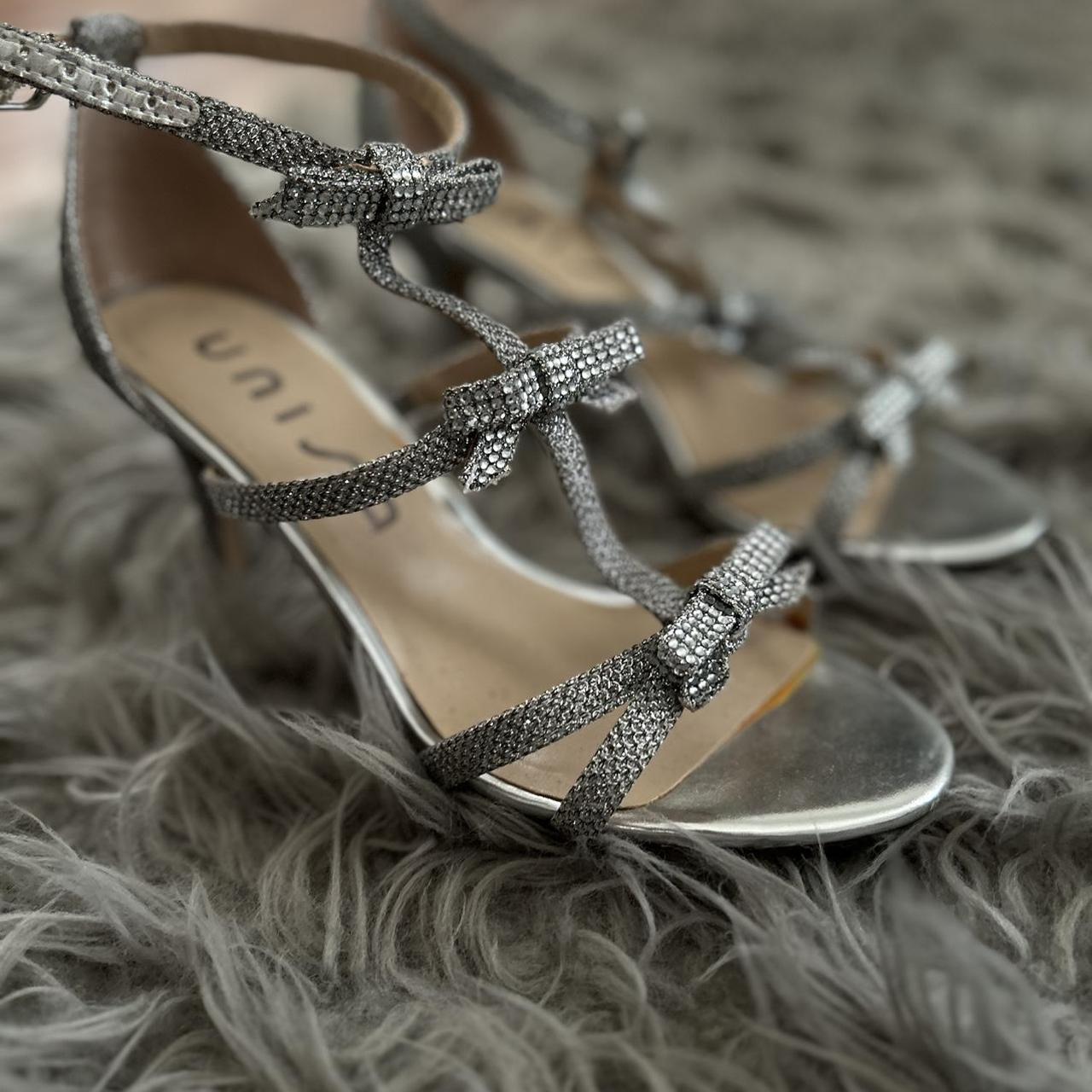 glamorous silver heels