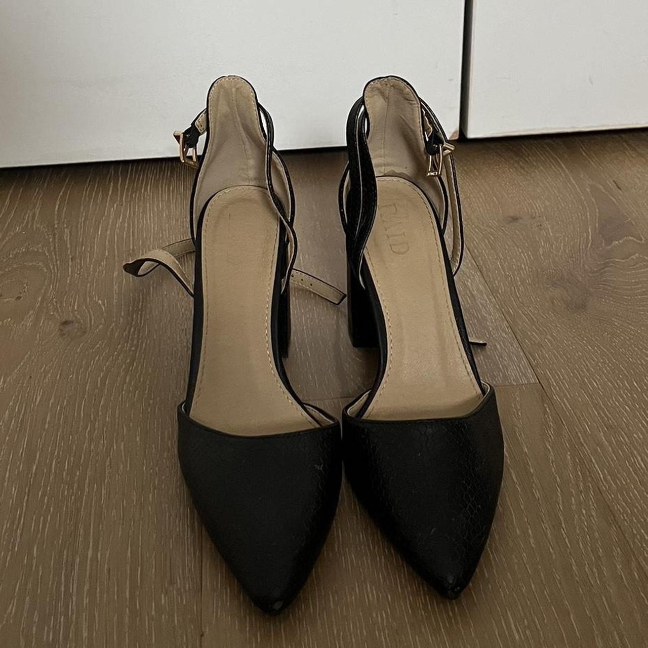 RAID Katy Croc Block Heeled Shoes UK 3 Wide Fit Depop