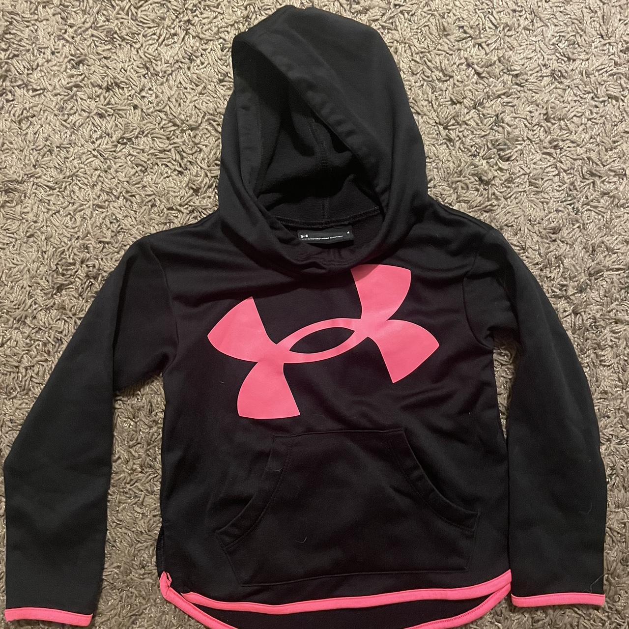 under armour black and pink hoodie girls size 4