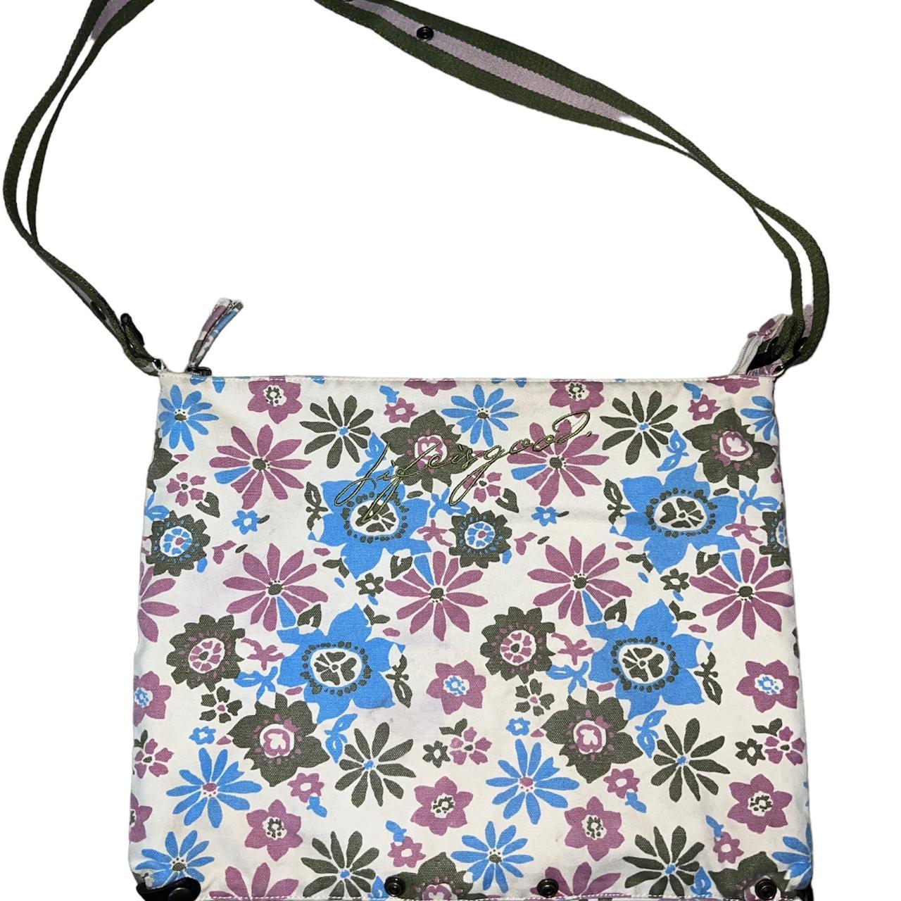 Life is Good Women's Pink and Cream Bag Depop