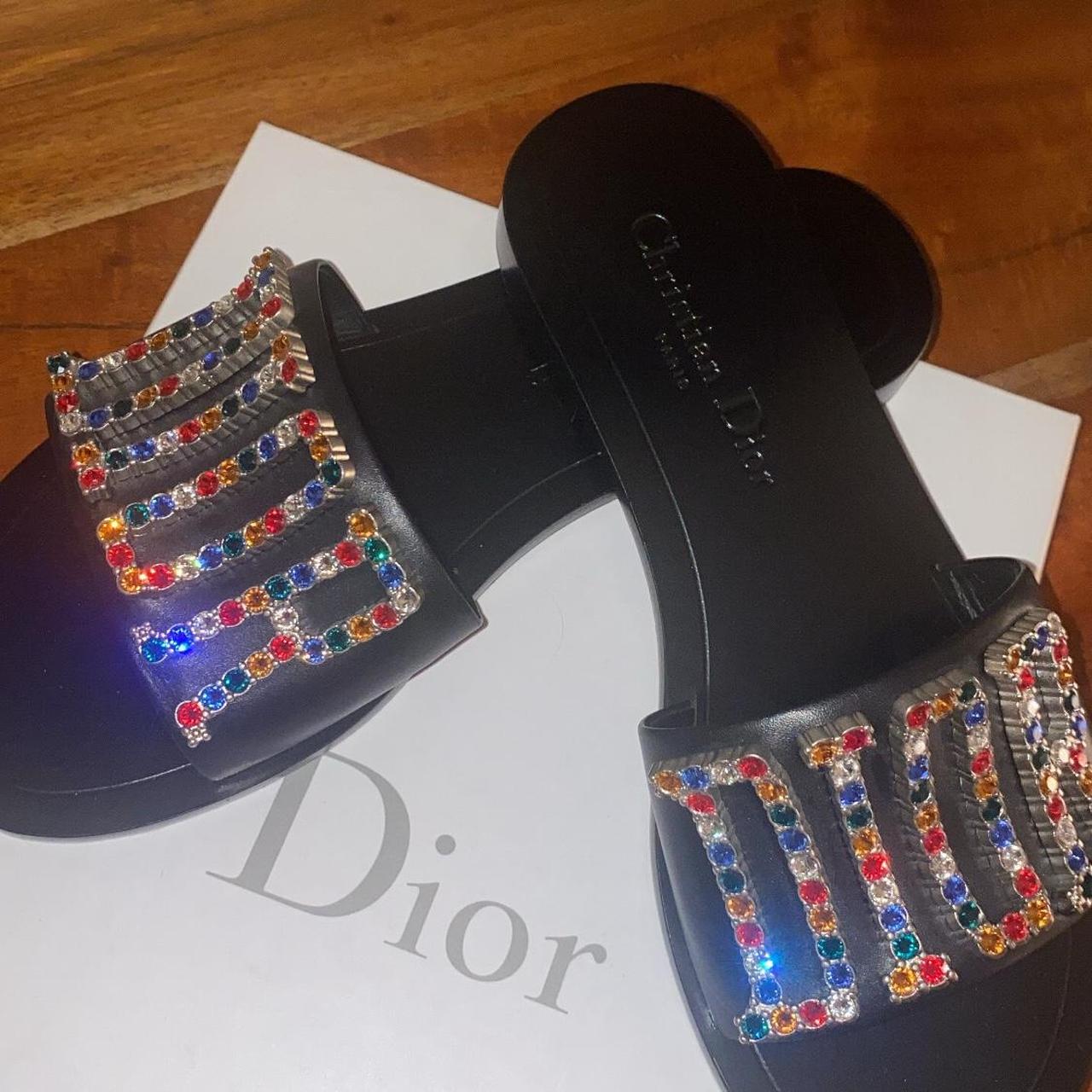 DIOR BLACK SLIDES Brand new, never worn Size 36,... Depop
