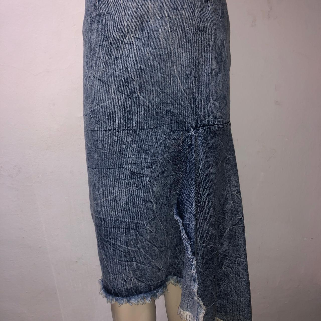 BALENCIAGA Wadhed Blue Denim Asymmetric Skirt. With... - Depop