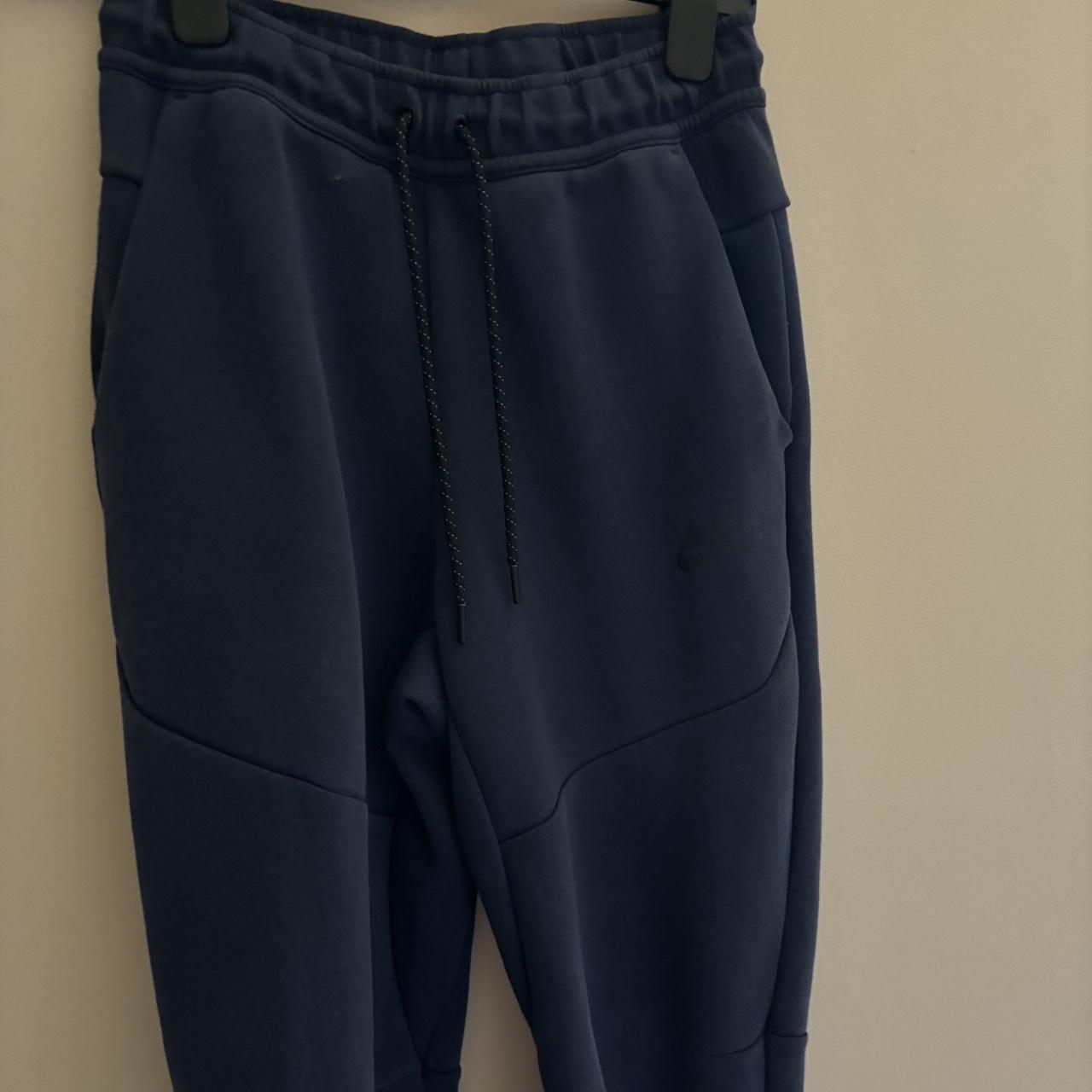 mens navy nike tech joggers