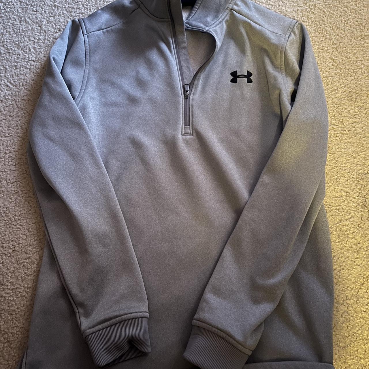 small (runs a little big) gray underarmor quarter... - Depop