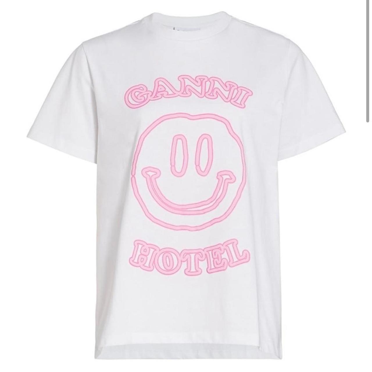 NWT! GANNI Hotel Smiley Luxury T-Shirt Depop